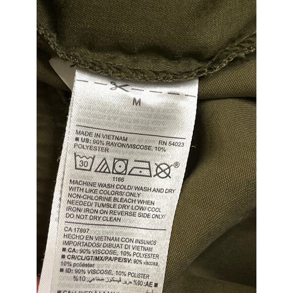 Old navy High-Waisted Twill Jogger Pants
 pull on, arboretum, size medium - Picture 5 of 12